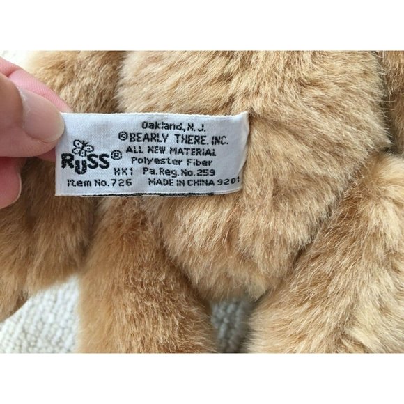 Bearly There Eureka Stuffed Mohair Jointed Bear 10 - Picture 3 of 7